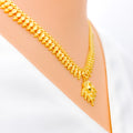 Elegant Elongated 22k Gold Leaf Necklace 