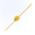 Glossy Bright Floral 22k Gold Baby Bracelet