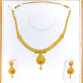 Traditional Netted Drop 22k Gold Necklace Set