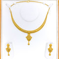Graceful Fanned 22k Gold Necklace Set