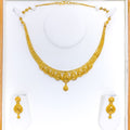 Distinct Elevated Mesh 22k Gold Necklace Set