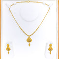 Tasteful Intricate 22k Gold Chandelier Necklace Set