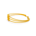 Stylish Brilliant 22k Gold Bangle Bracelet