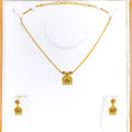 Dressy Colorful 22k Gold Half Dome Necklace Set