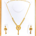 Versatile Blooming Flower 22k Gold Necklace Set 