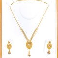 Magnificent Three Tone 22k Gold Necklace Set