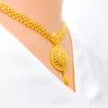 Decorative Paisley Accented 22k Gold Necklace Set