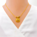 Dressy Colorful 22k Gold Half Dome Necklace Set