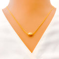 Elegant Elevated Uni Orb 22k Gold Necklace 
