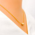 Elegant Elevated Uni Orb 22k Gold Necklace 