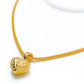 Glossy Domed Heart 22k Gold Pendant 