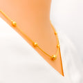 Shimmering Disco Orb 22k Gold Necklace 