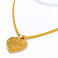 Attractive Fashionable 22k Gold Heart Pendant 