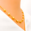 Glistening Wavy 22k Gold Necklace 