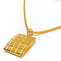 Bold Rectangular 22k Gold Pendant 