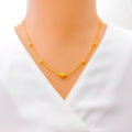 Sleek Shiny Multi-Orb 22k Gold Necklace 