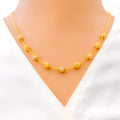 Delightful Alternating Two-Tone 22k Gold Necklace 