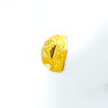 Shimmering Floral 22k Gold Top Earrings 