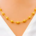 Graceful Dapper 22k Gold Multi-Orb Necklace 