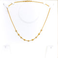 Delightful Alternating Two-Tone 22k Gold Necklace