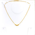 Charming Striped Orb 22k Gold Necklace