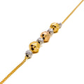 Smooth Finish Orb Chain 22k Gold Bracelet 