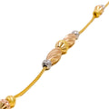 Rose Gold Long Orb 22k Gold Bracelet 