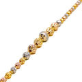 Tasteful Textured Orb 22k Gold Bracelet