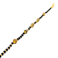 Attractive Smart 22k Gold Black Bead Bracelet