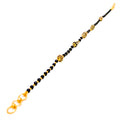 Attractive Smart 22k Gold Black Bead Bracelet
