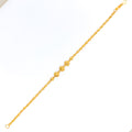 Jazzy Triple Orb 22k Gold Bracelet