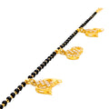 Charming Stylish 22k Gold Black Bead CZ Bracelet