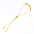 Fashionable Dangling 22K Gold Orb Bolo Bracelet 