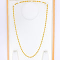 Majestic Ornate Dotted 22k Gold Long Chain  - 28"     