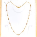 Shimmering Interlinked 22K Gold Bead Chain - 24"