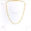 Dual Finish 22K Gold Orb Necklace - 16"