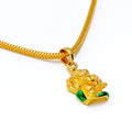 Vibrant Fancy 22k Gold Ganesh Pendant 