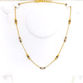 Modern Meenakari 22K Gold Orb CZ Necklace - 16"  