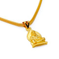 Attractive Engraved 22k Gold Sai Baba Pendant 