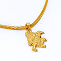 Classic Engraved 22k Gold Hanuman Pendant 