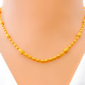 Dual Finish 22K Gold Orb Necklace - 16"