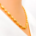 Alternating Marquise Bead 22K Gold Necklace - 18"     