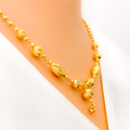 Opulent Shiny Tassel 22K Gold Orb Necklace - 18"  