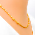 Textured Oval Bead 22K Gold Orb Necklace - 16"  