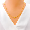 Chic Striking 22K Gold Orb Necklace - 18"      