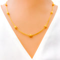 Chic Striking 22K Gold Orb Necklace - 18"      