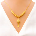 gorgeous-sand-finish-21k-gold-orb-necklace