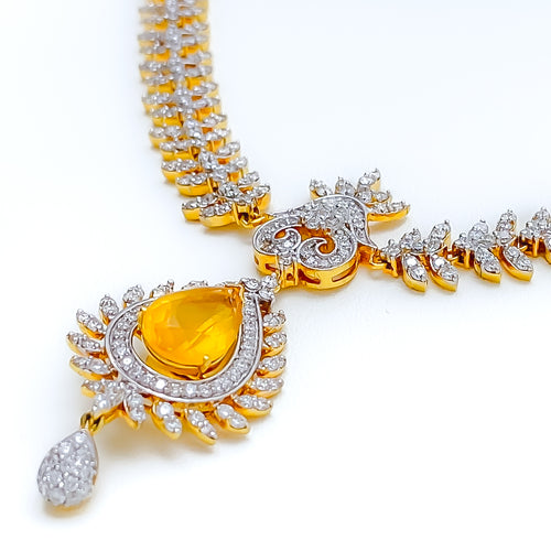gold-distinct-interchangeable-diamond-drop-necklace-set