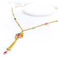 glossy-colorful-22k-gold-cz-mosaic-necklace