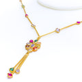 radiant-dangling-22k-gold-cz-mosaic-necklace